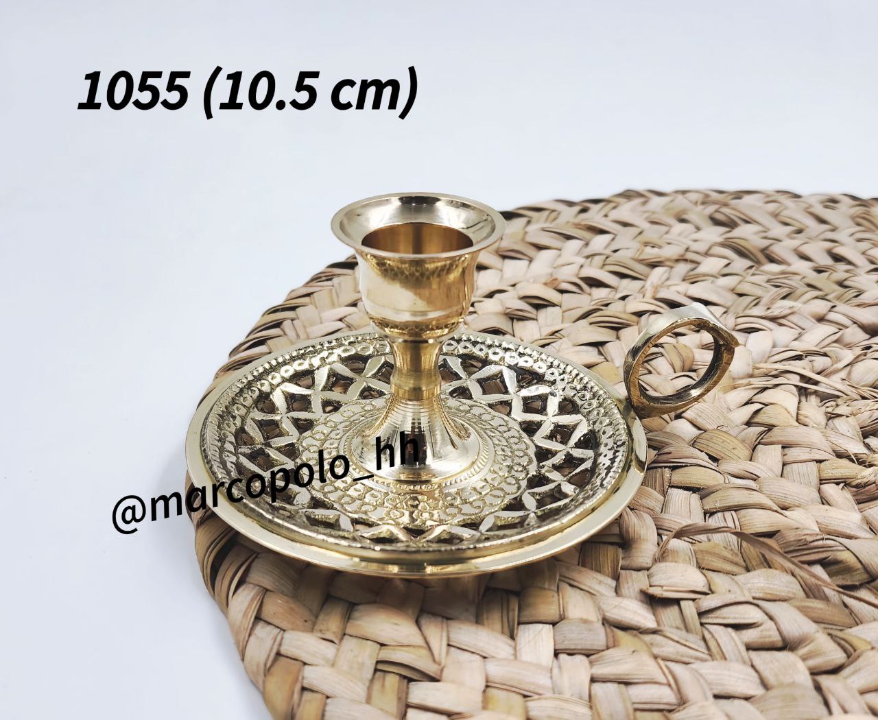 جاشمعی برنجی هندی کوچک طرح سنتی دکوری و مصرفی کد1055