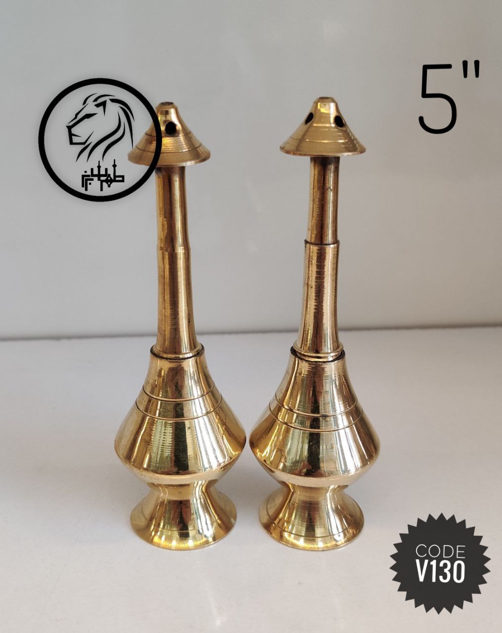 گلاب پاش طلایی سایز 5 اینچ بصورت تکی
