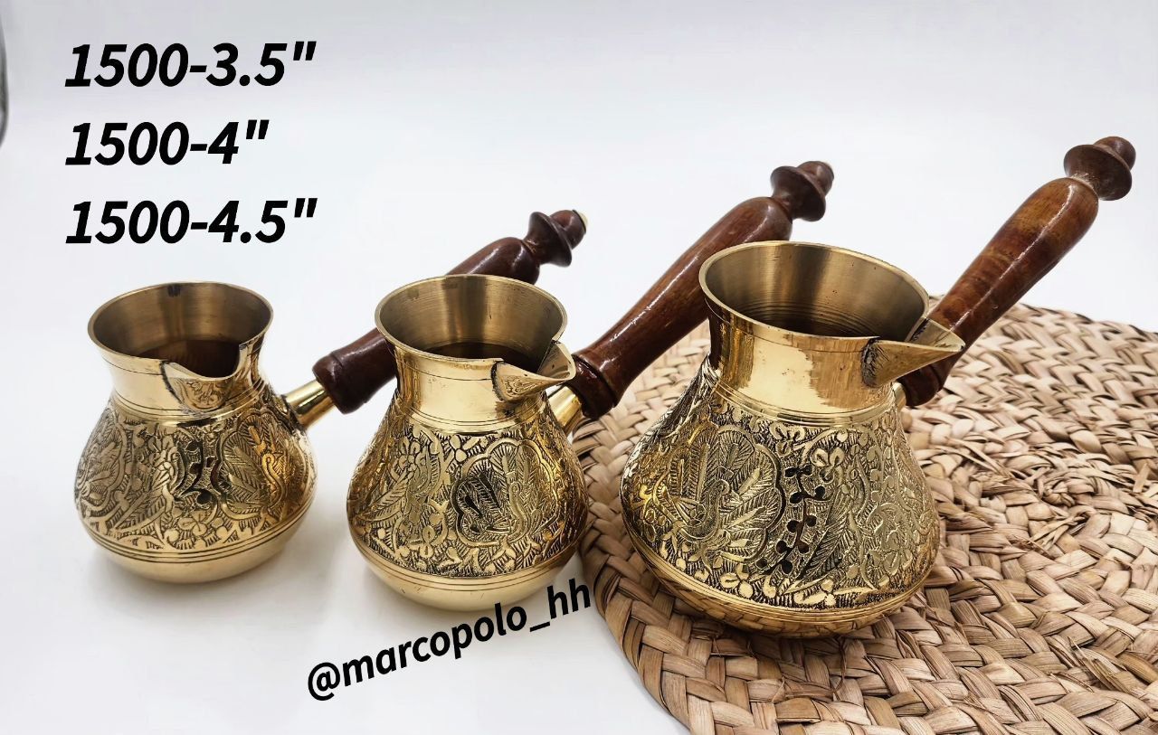 قهوه جوش بدون درب طرح طاووس در سه سایز مختلف کد1500
