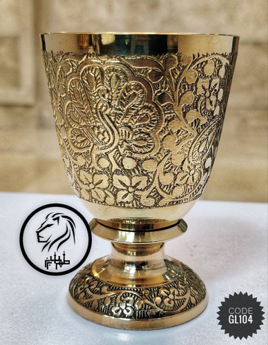 لیوان طرح طاووس پایه پیچ 4 اینچ بصورت تکی کدJ113